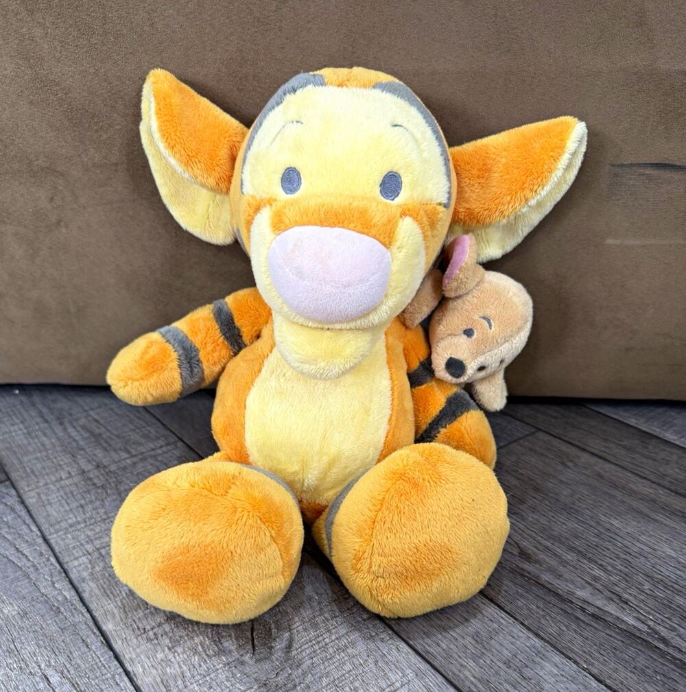 Disney Parks Tigger Plush w/ Roo Attached Winnie the Pooh Small 6-14in 2014